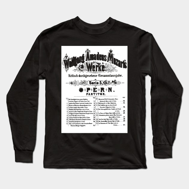 Mozart's Opera Long Sleeve T-Shirt by iceagethaws